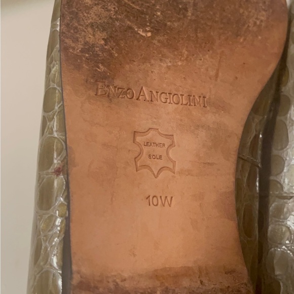 Enzo Angeloni, beautiful lime color, leather shoes with the thick silver chain - Picture 9 of 10